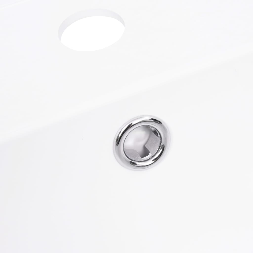 vidaXL Vstavané umývadlo biele 605x460x105 mm SMC
