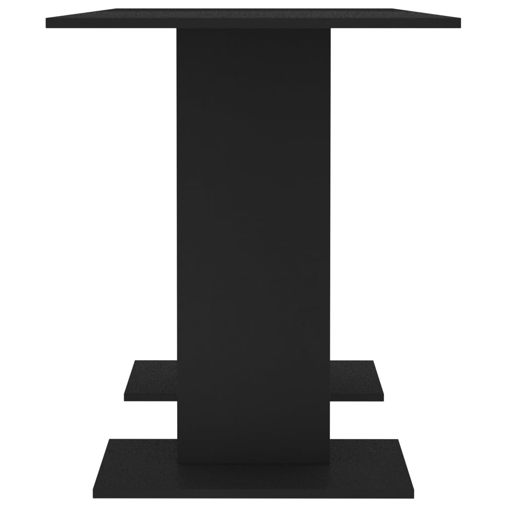 vidaXL Jedálenský stôl, čierny 110x60x75 cm, kompozitné drevo