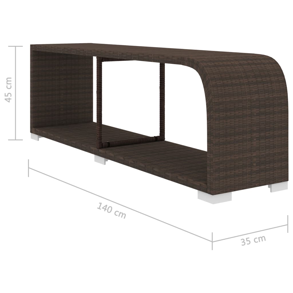 vidaXL 8-dielna záhradná sedacia súprava+podložky, polyratan, hnedá