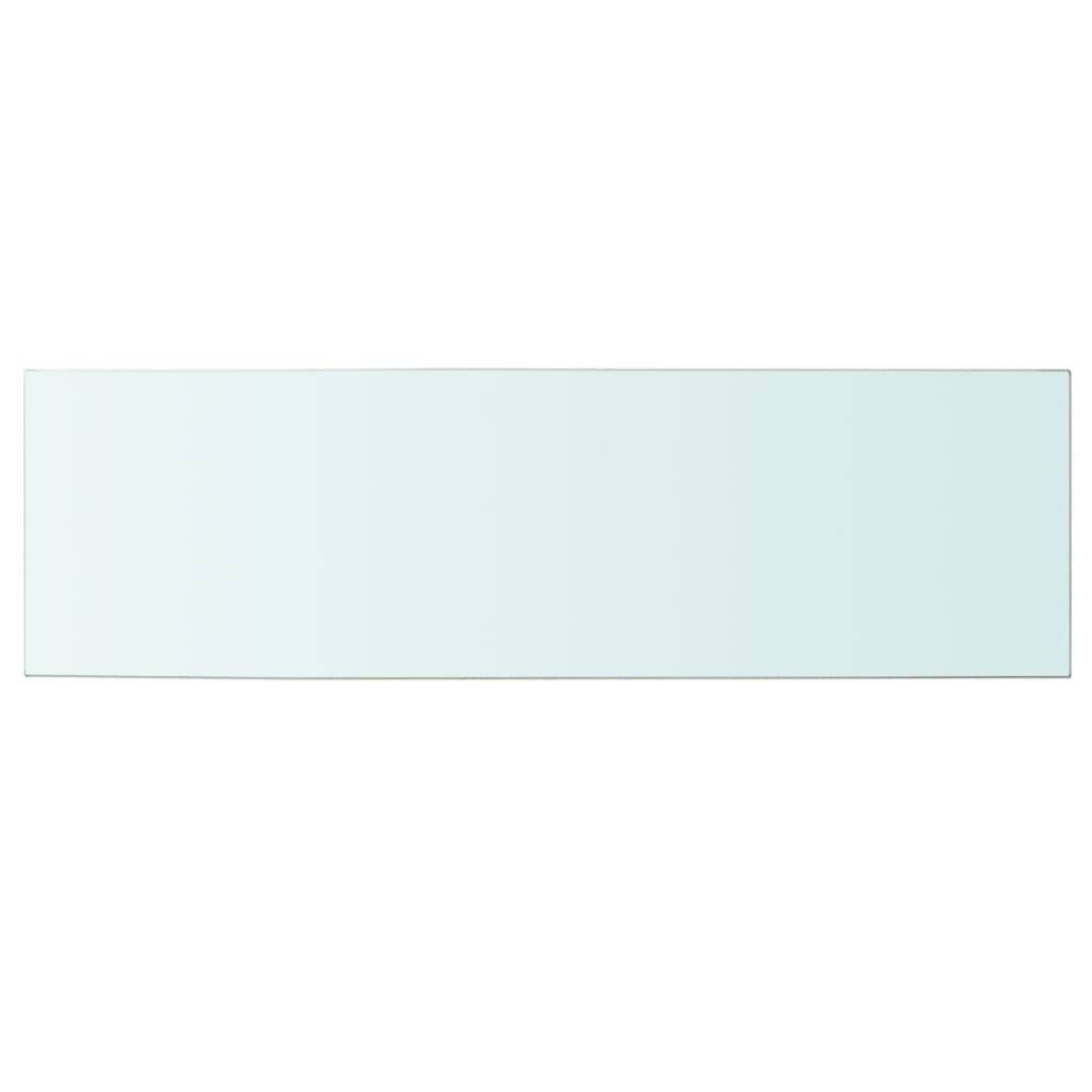 vidaXL Poličkový panel z priehľadného skla, 100x30 cm