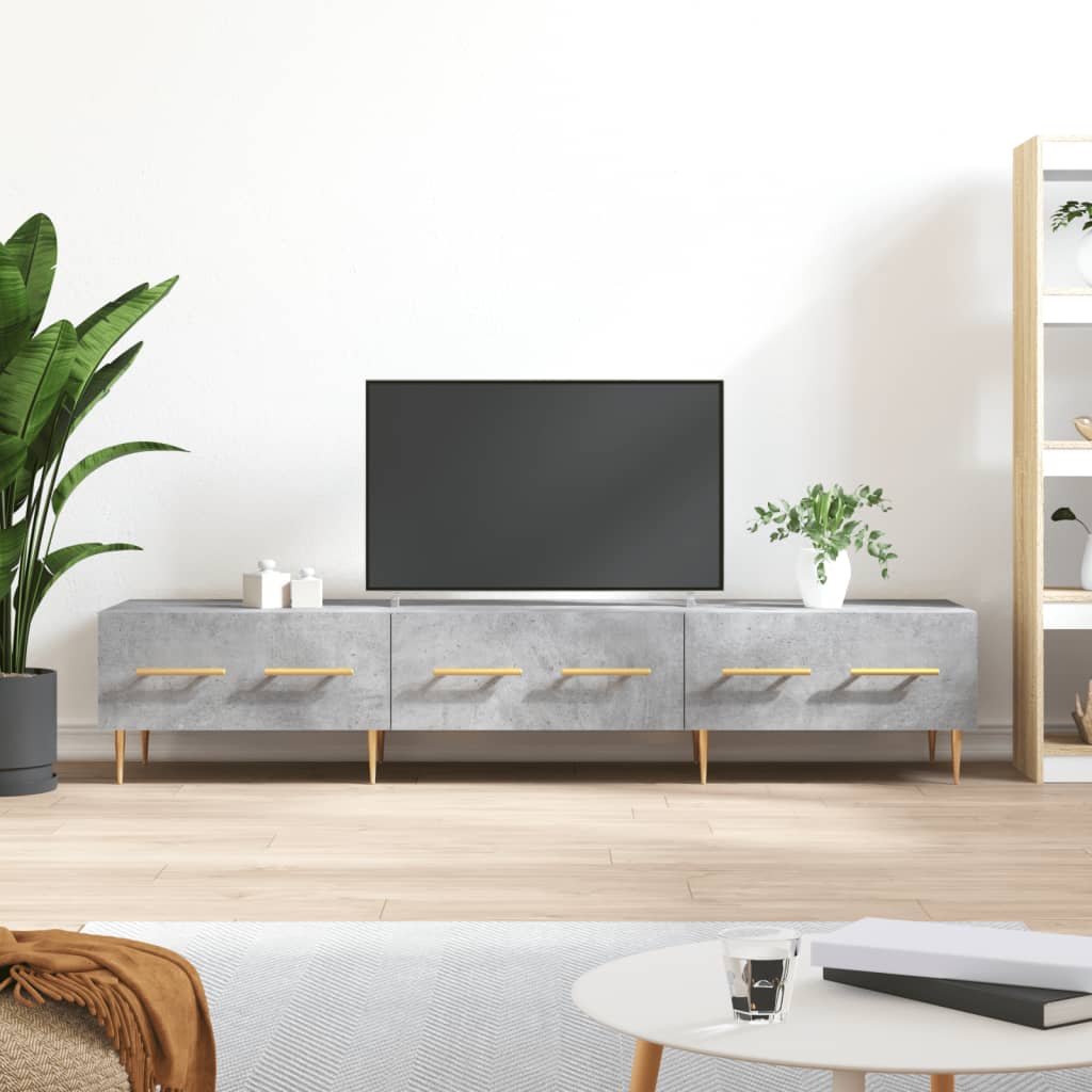 vidaXL TV skrinka, betónovo sivá 150x36x30 cm, kompozitné drevo