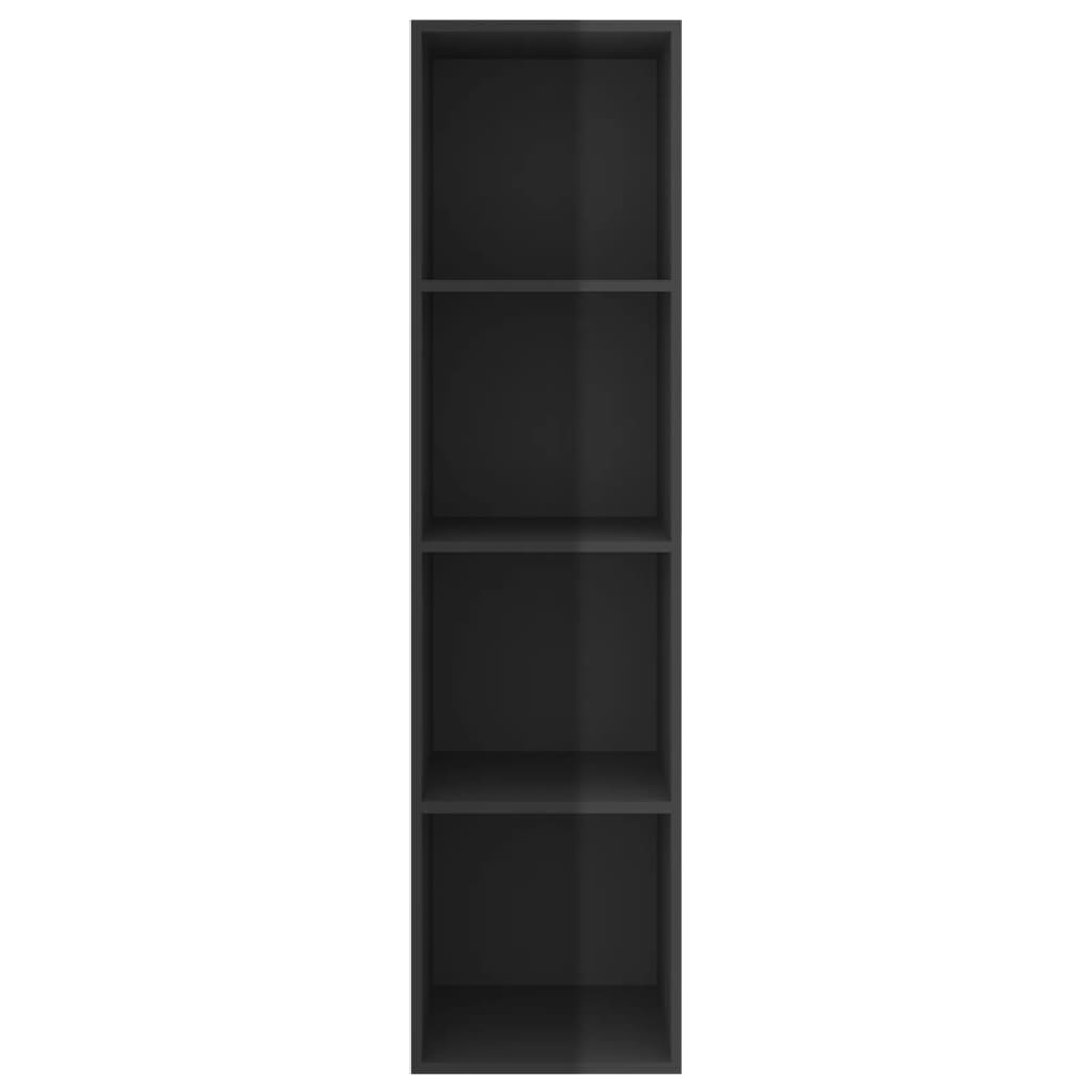 vidaXL Nástenná TV skrinka, lesklá čierna 37x37x142,5 cm