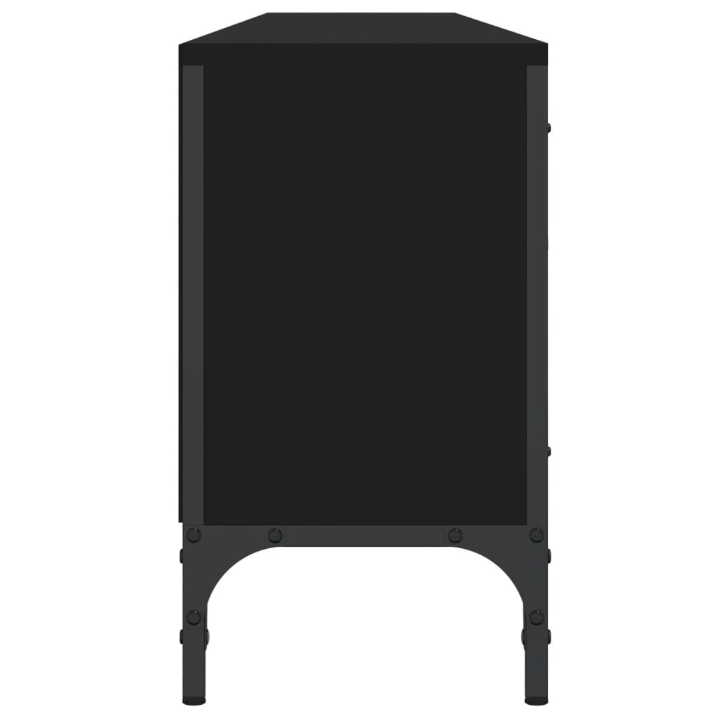 vidaXL TV skrinka so zásuvkou čierna 200x25x44 cm kompozitné drevo