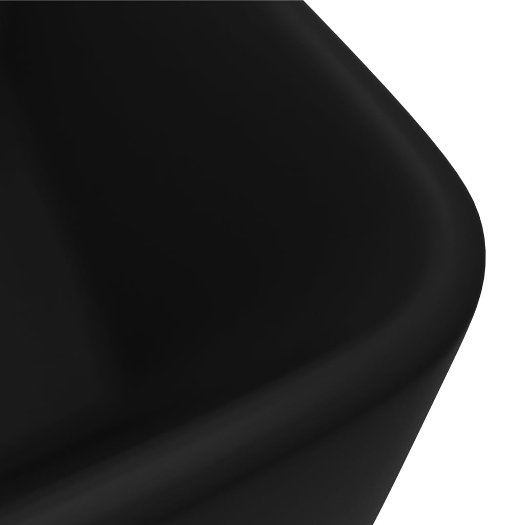 vidaXL Luxusné umývadlo matné čierne 41x30x12 cm keramické