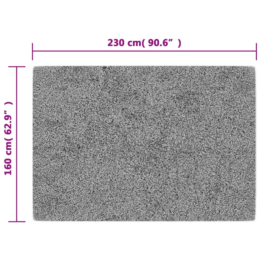 vidaXL Prateľný koberec 160x230 cm čierno-biely protišmykový