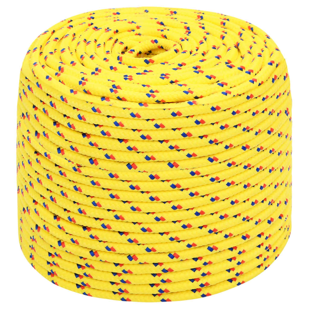 vidaXL Lodné lano žlté 8 mm 25 m polypropylén
