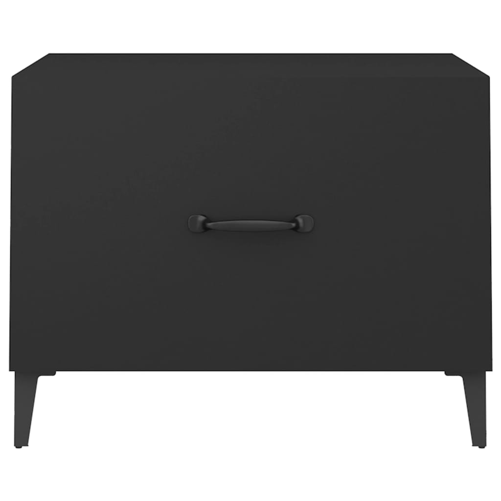 vidaXL Konferenčný stolík s kovovými nohami čierny 50x50x40 cm