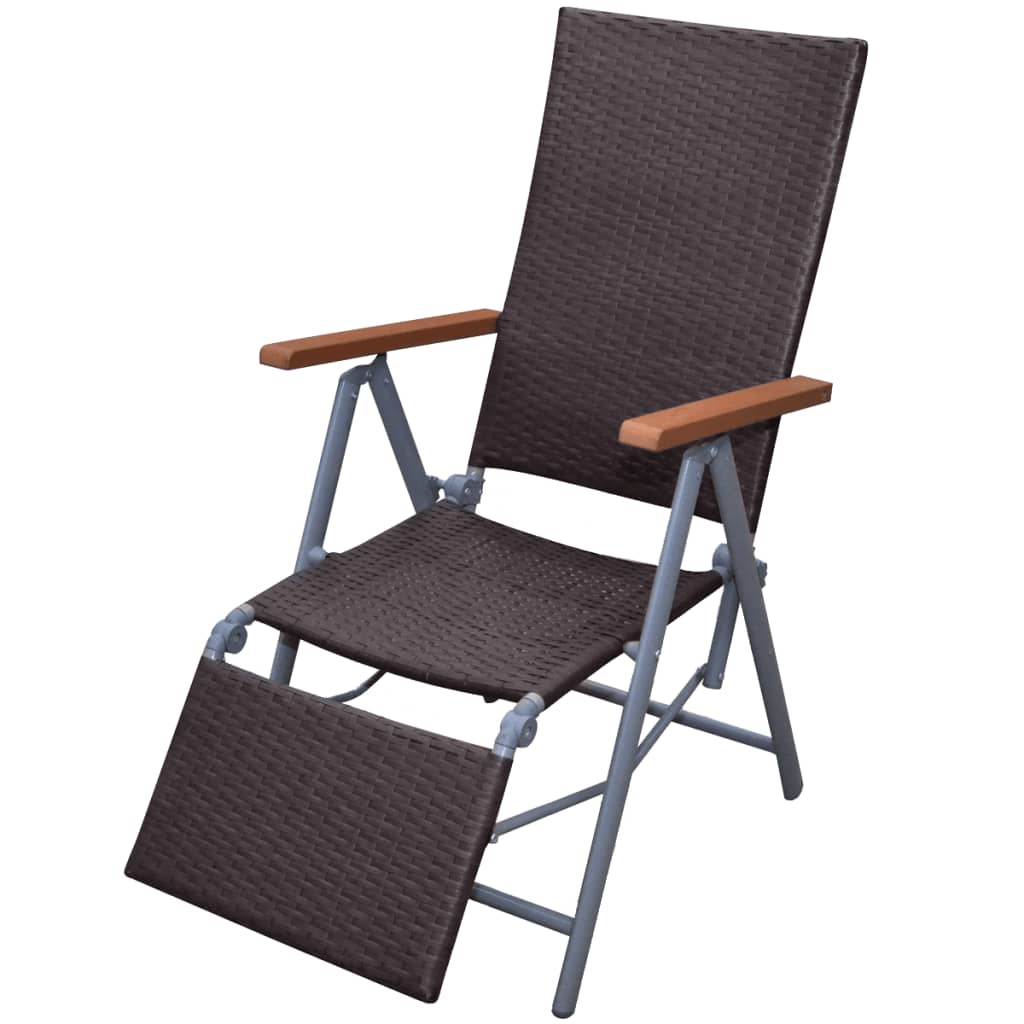 vidaXL Záhradná stolička, hliník, hnedá