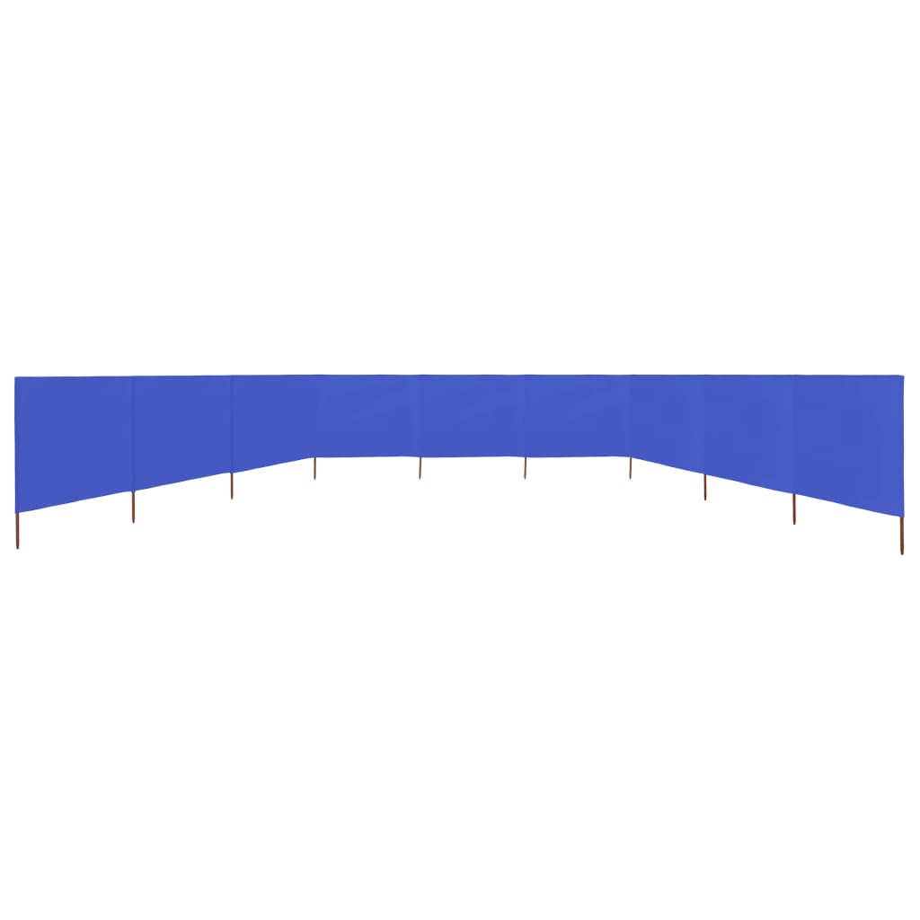 vidaXL 9-panelová zábrana proti vetru látková 1200x160 cm azúrovo-modrá