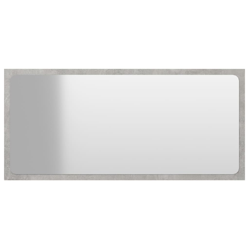 vidaXL Kúpeľňové zrkadlo, betónovo sivé 80x1,5x37 cm, kompozitné drevo