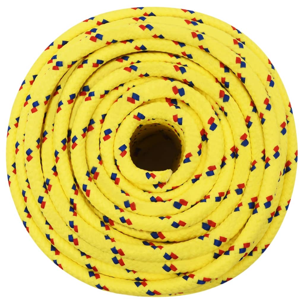 vidaXL Lodné lano žlté 14 mm 250 m polypropylén