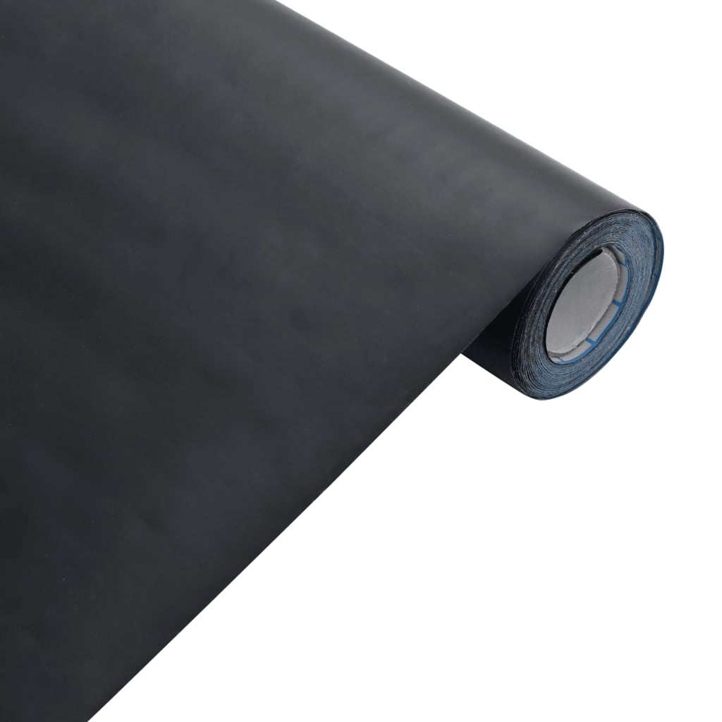 vidaXL Tapeta na nábytok samolepiaca matná čierna 90x500 cm PVC