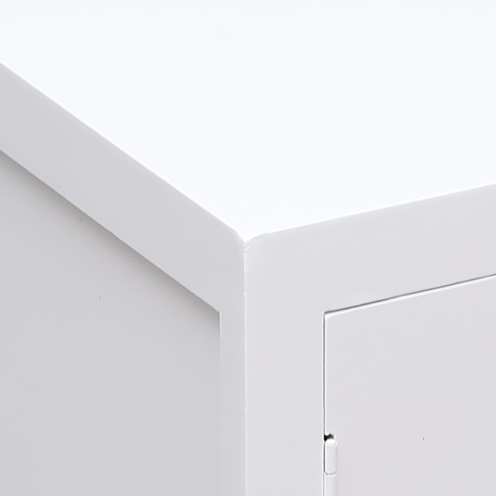 vidaXL Nočný stolík, biely 38x28x52 cm, drevo paulovnie
