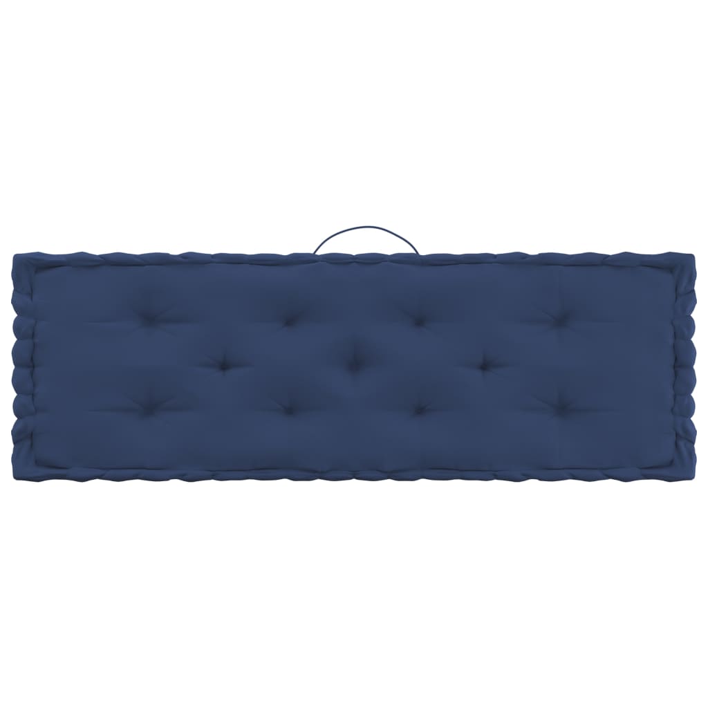 vidaXL Podlahové podložky na paletový nábytok 6 ks bledá námornícka modrá bavlna