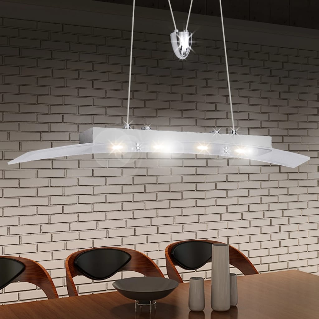 LED vysiaca lampa, akryl, 80 cm, teplá biela, 4 x 5 W