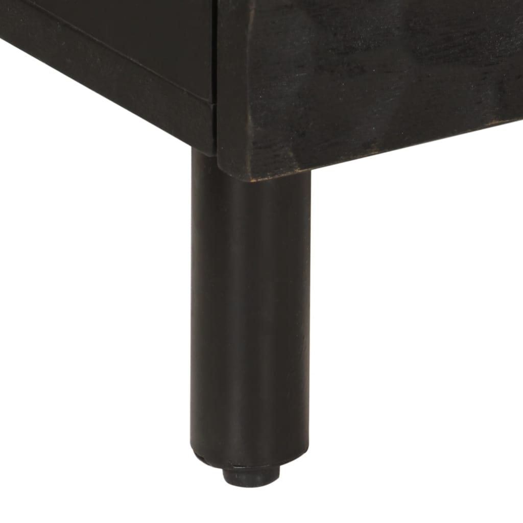 vidaXL Nočné stolíky 2 ks, čierne 40x33x46 cm, mangový masív