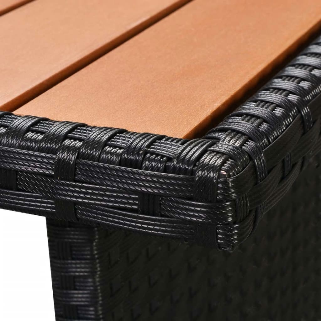 vidaXL 7-dielna záhradná sedacia súprava s vankúšmi polyratan čierna
