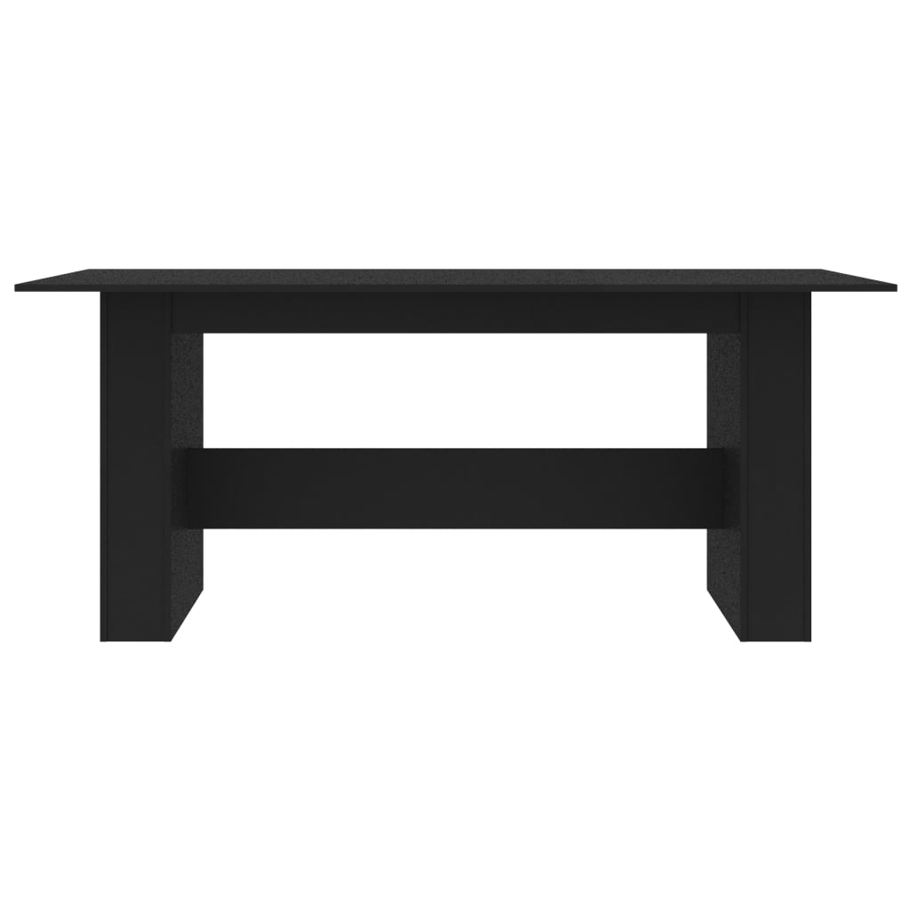 vidaXL Jedálenský stôl čierny 180x90x76 cm drevotrieska