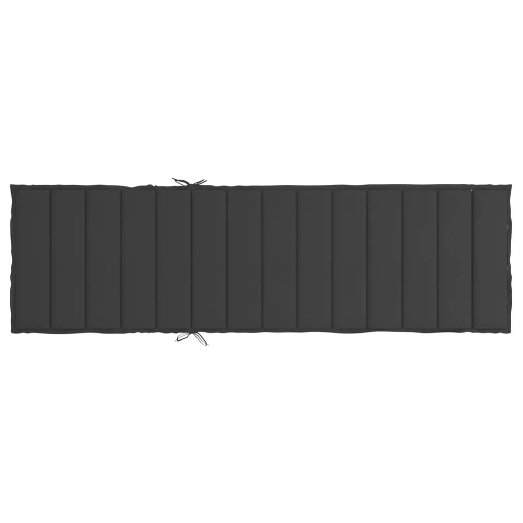 vidaXL Podložka na ležadlo, čierna 200x60x3 cm, oxfordská látka