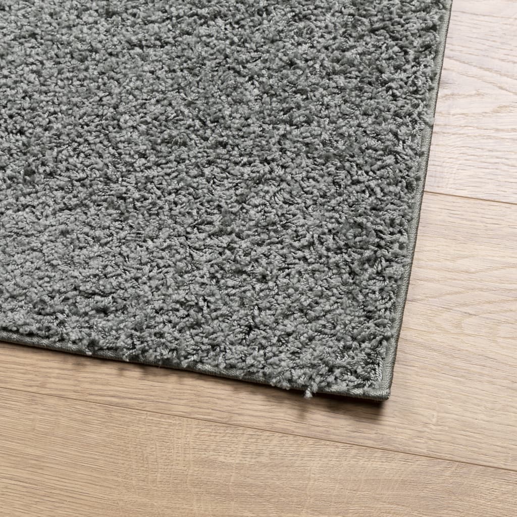 vidaXL Chlpatý koberec vysoký vlas moderný zelený 60x110 cm