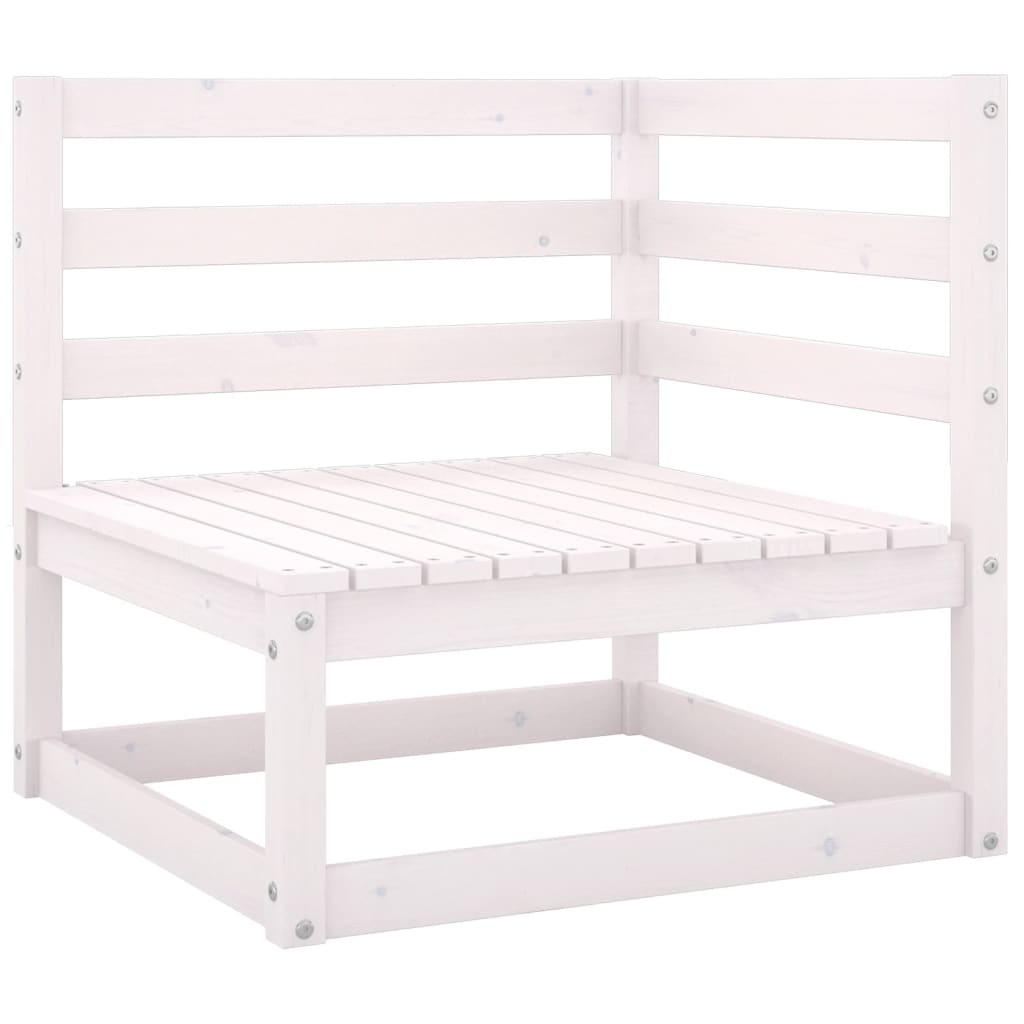 vidaXL 12-dielna záhradná sedacia súprava biela masívne borovicové drevo