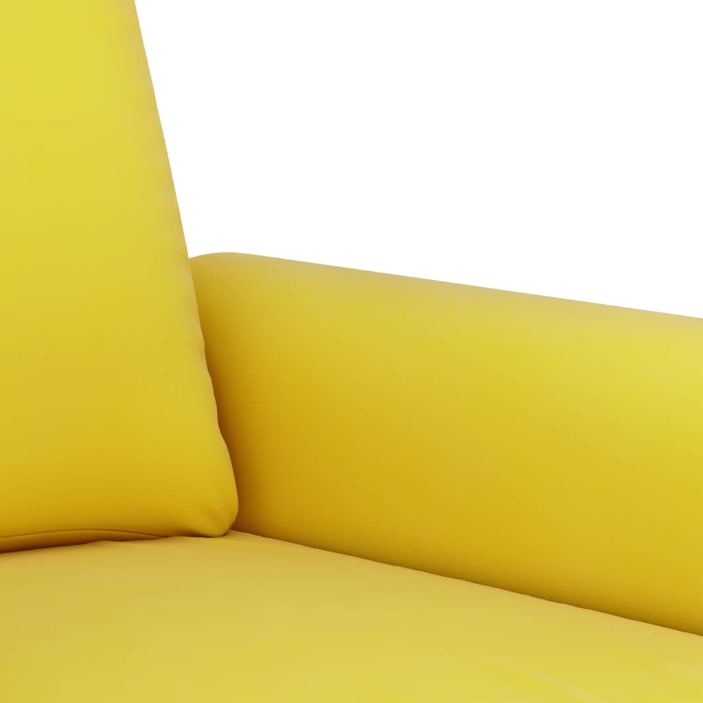 vidaXL 3-dielna sedacia súprava s vankúšmi žltá zamat