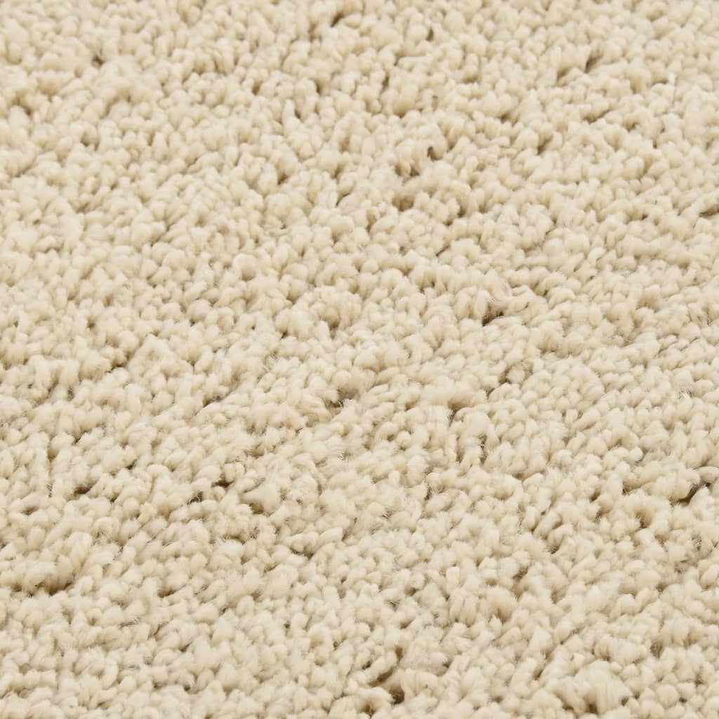 vidaXL Chlpatý koberec krémový 160x230 cm protišmykový