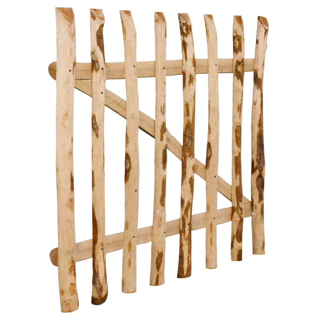 vidaXL Jednokrídlová brána, lieskové drevo, 100x90 cm