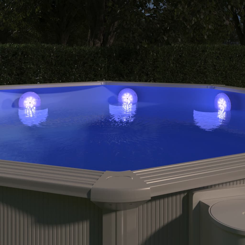 vidaXL Ponorná plávajúca bazénová LED lampa s diaľkovým ovládaním biela