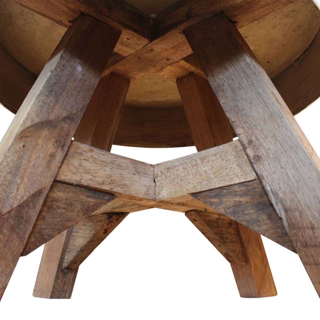 vidaXL Konferenčný stolík z recyklovaného dreva, 60x45 cm, strieborný