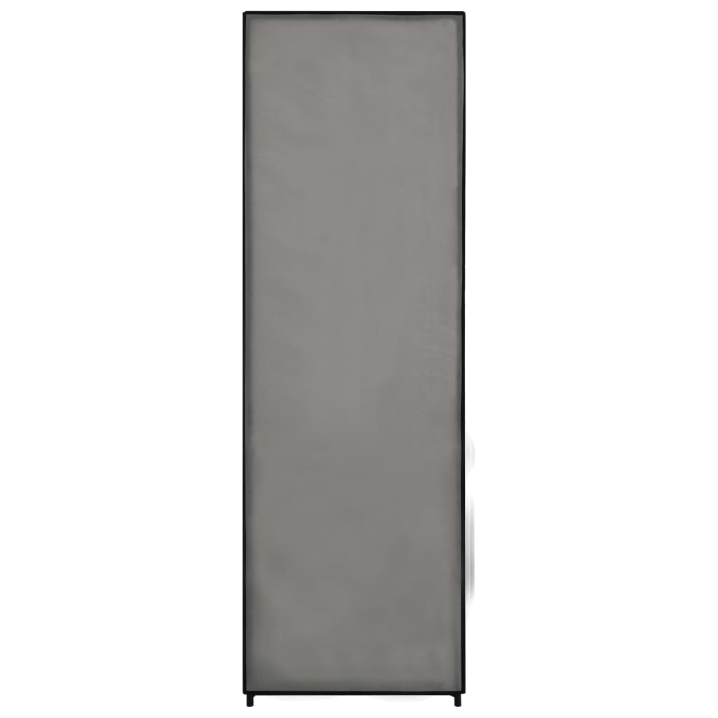 vidaXL Šatník sivý 87x49x159 cm látkový