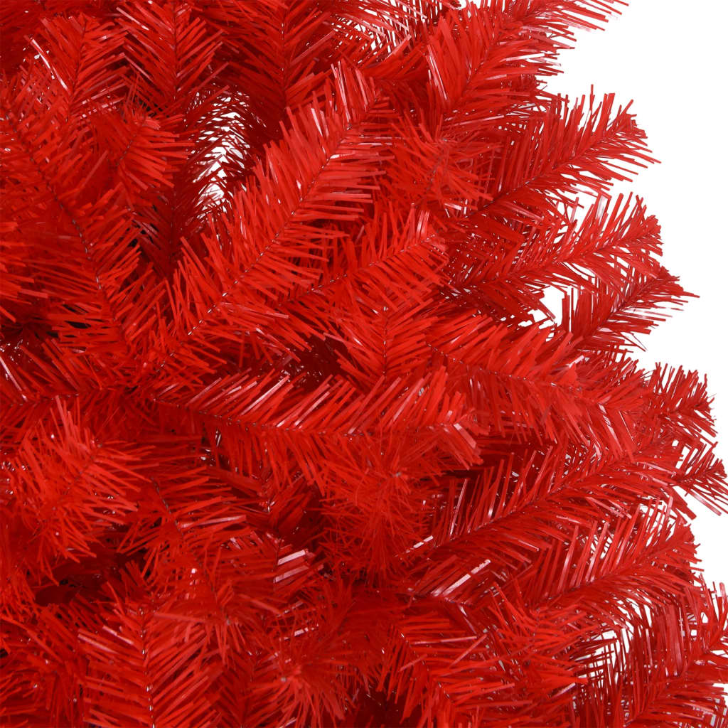 vidaXL Umelý vianočný stromček so stojanom, červený 180 cm, PVC