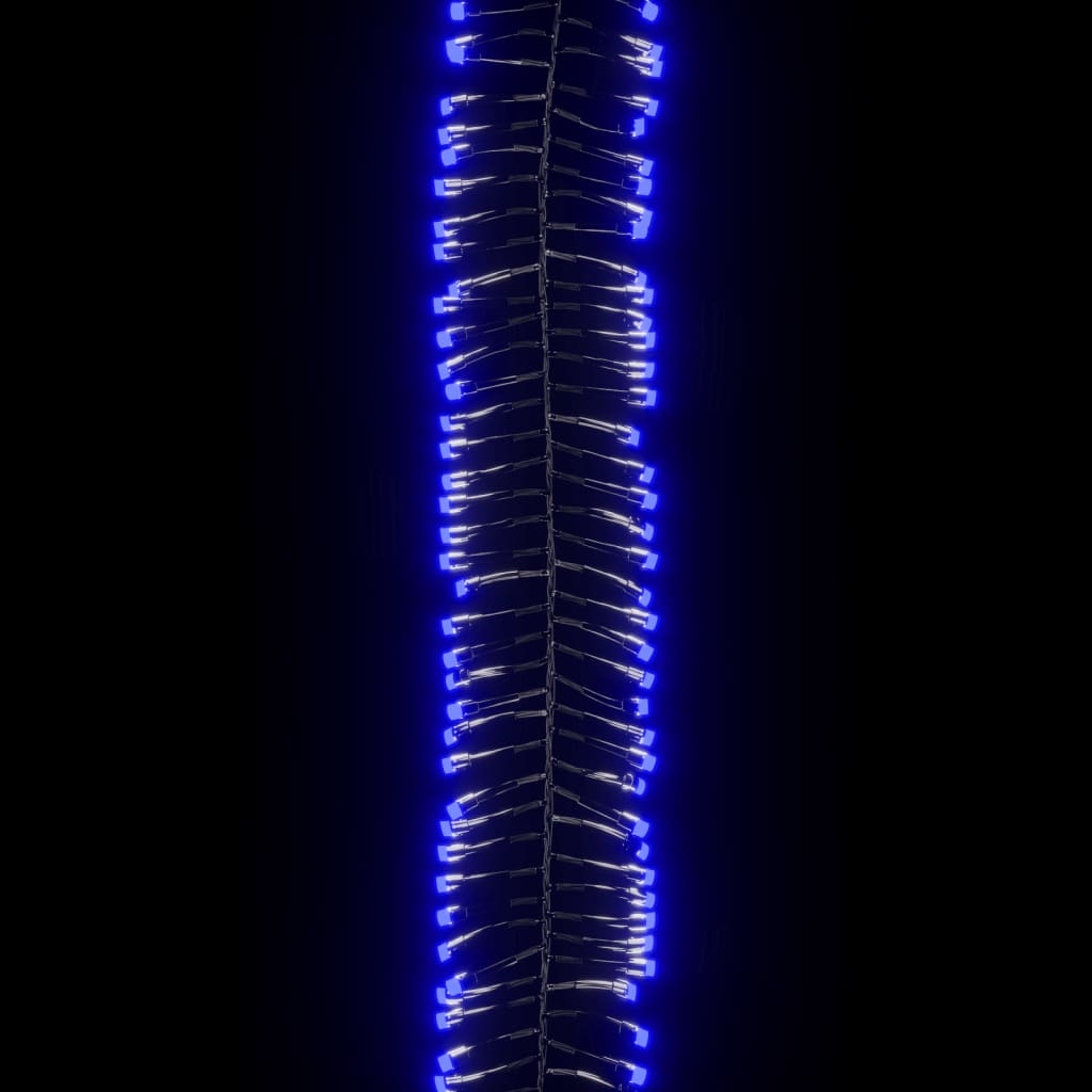 vidaXL Reťaz so zhlukmi LED, 400 diód, modrá 7,4 m, PVC
