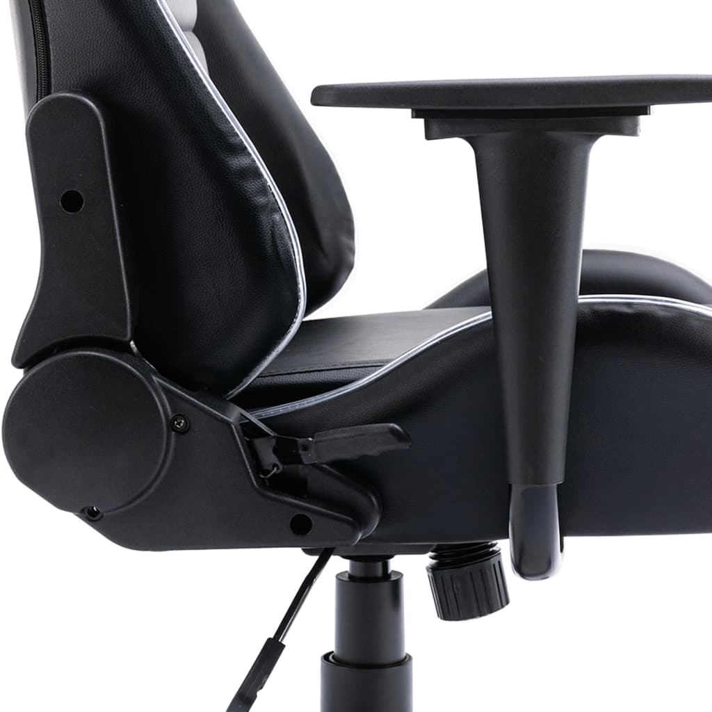 vidaXL Herná stolička s LED svetlami čierna umelá koža