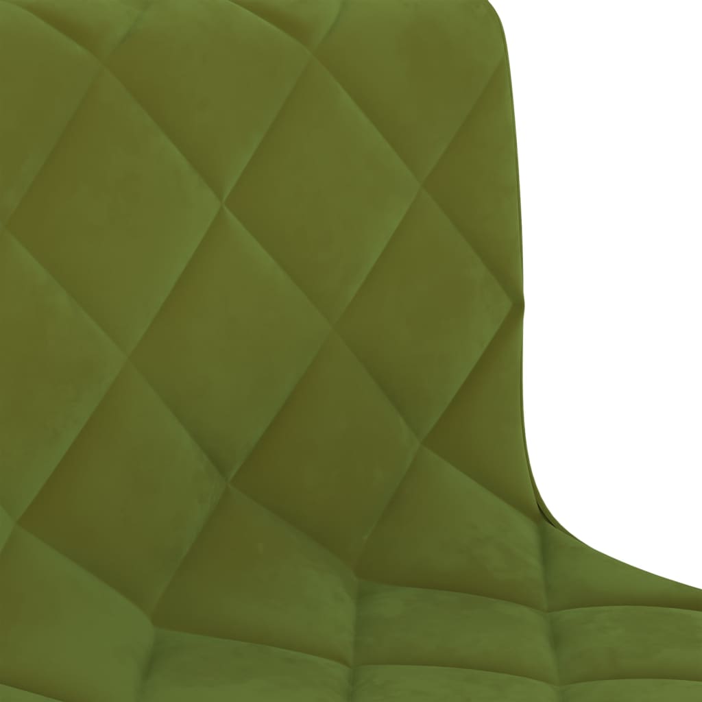 vidaXL Otočné jedálenské stoličky 2 ks bledozelené zamatové