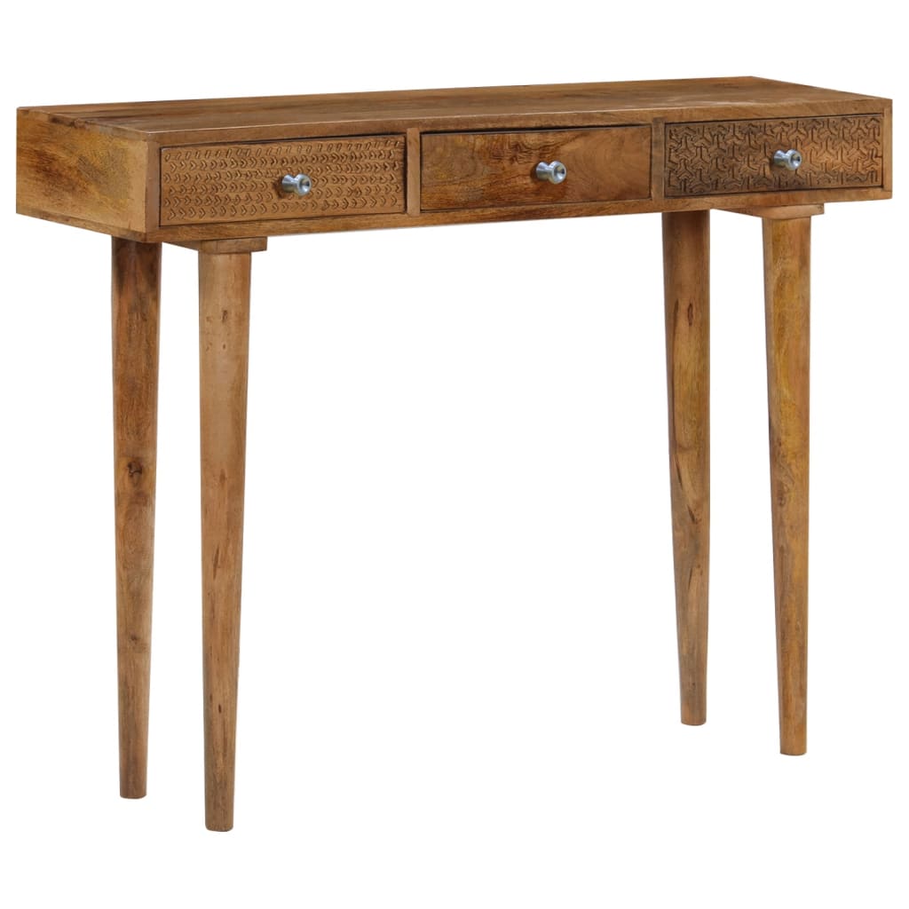 vidaXL Konzolový stolík z mangovníkového dreva 102x30x79 cm