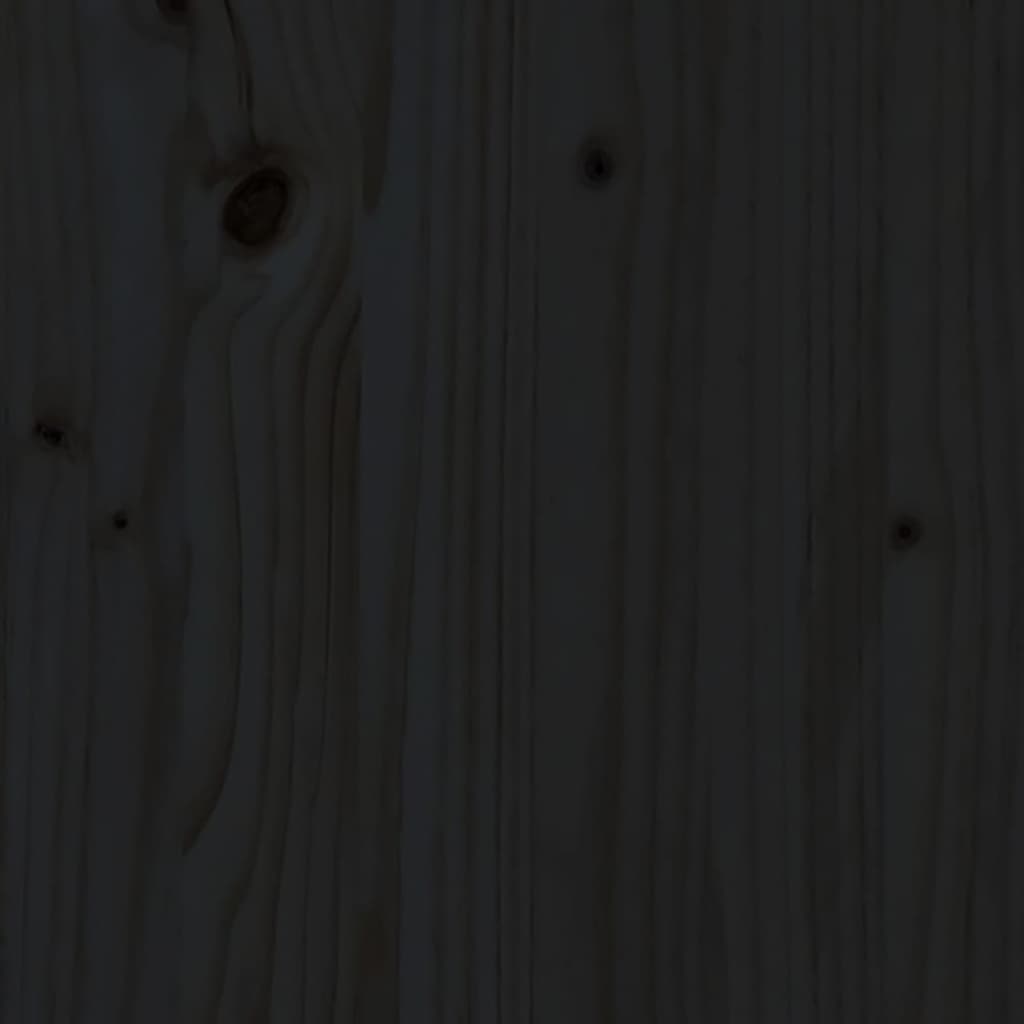 vidaXL Stolík čierny 110x53x117 cm masívne borovicové drevo