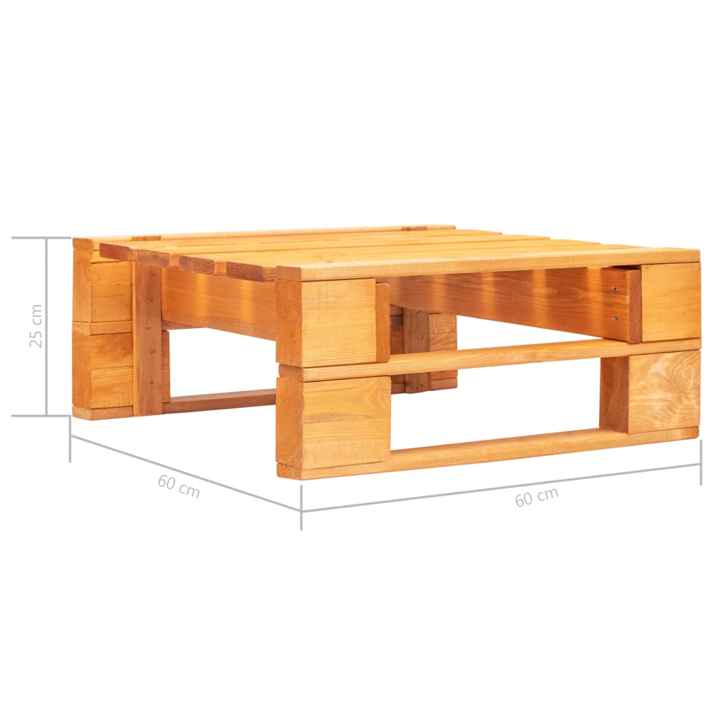 vidaXL Záhradná taburetka z paliet, drevo, medovo hnedá