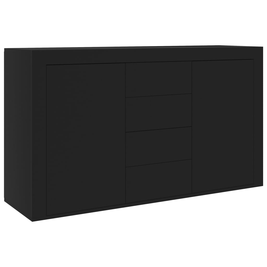 vidaXL Komoda, čierna 120x36x69 cm, kompozitné drevo