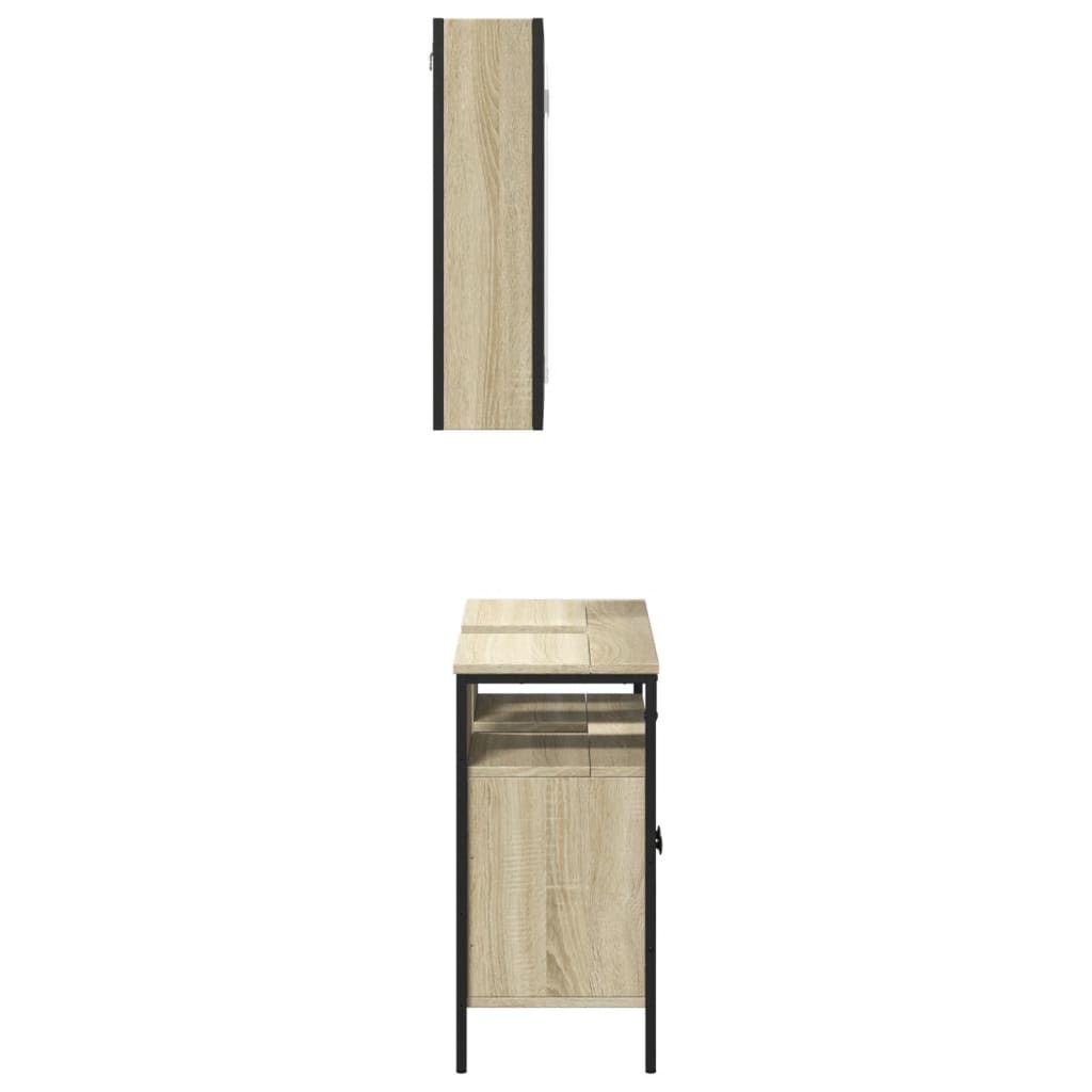 vidaXL 2-dielna súprava kúpeľňových skriniek sonoma kompozitné drevo