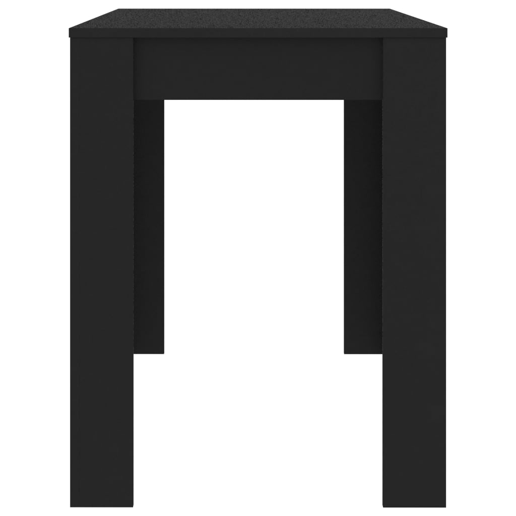 vidaXL Jedálenský stôl čierny 120x60x76 cm drevotrieska
