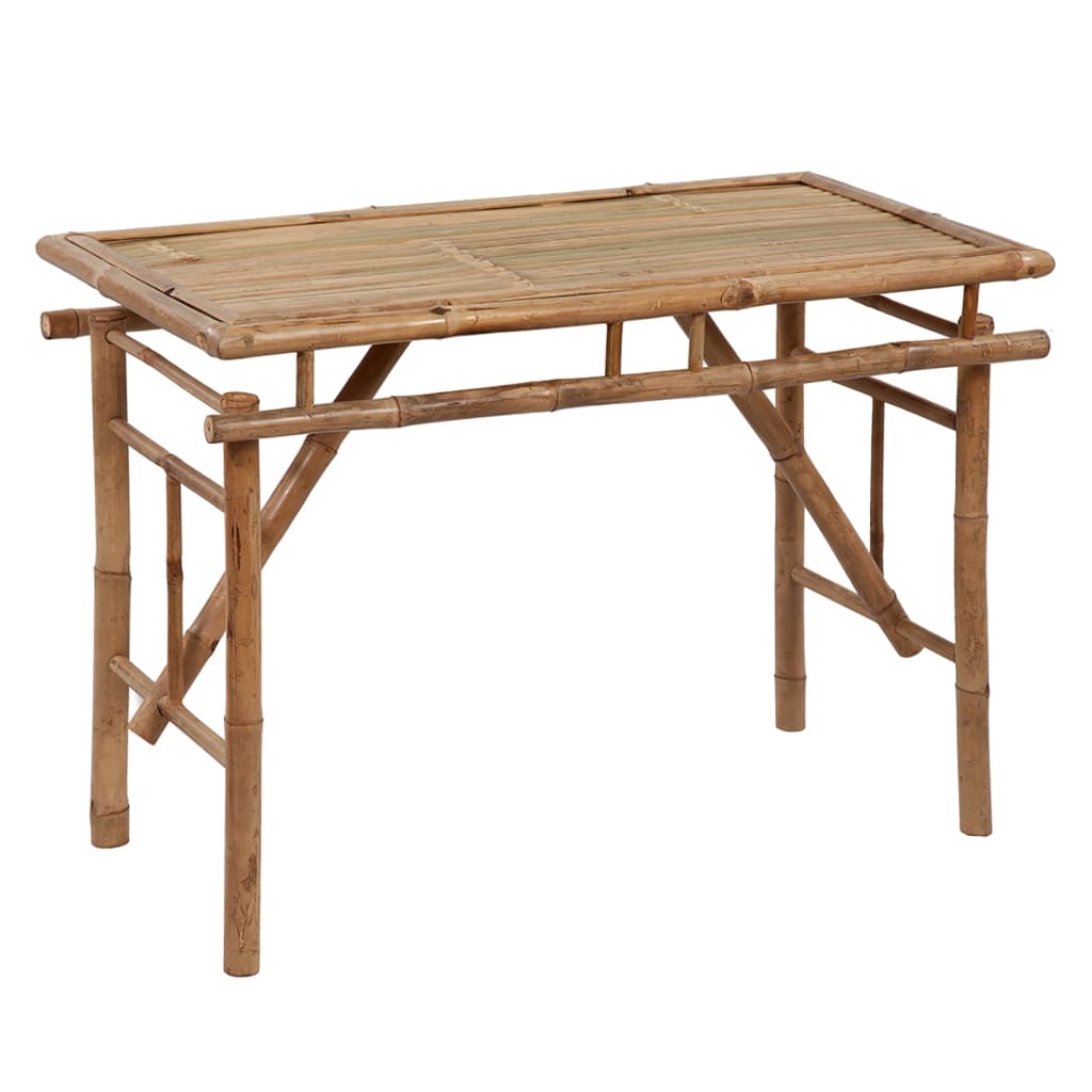 vidaXL Skladací záhradný stôl 115x50x75 cm, bambus