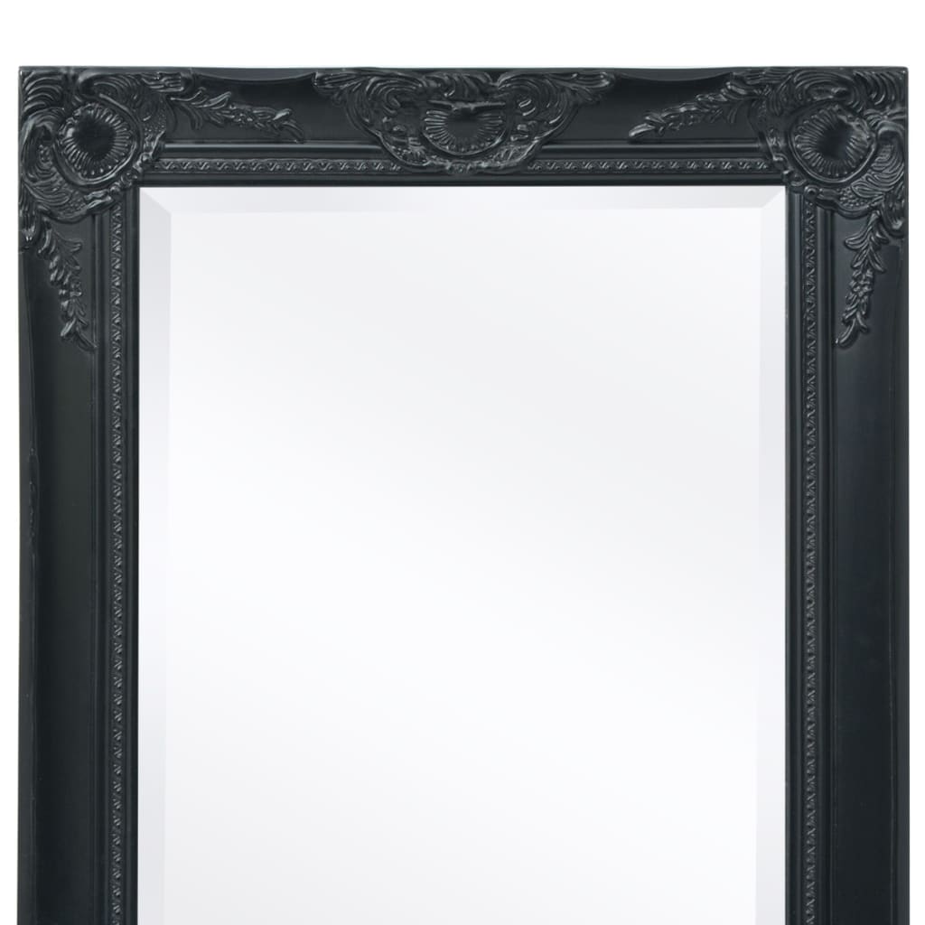vidaXL Nástenné zrkadlo v barokovom štýle, 100x50 cm, čierne