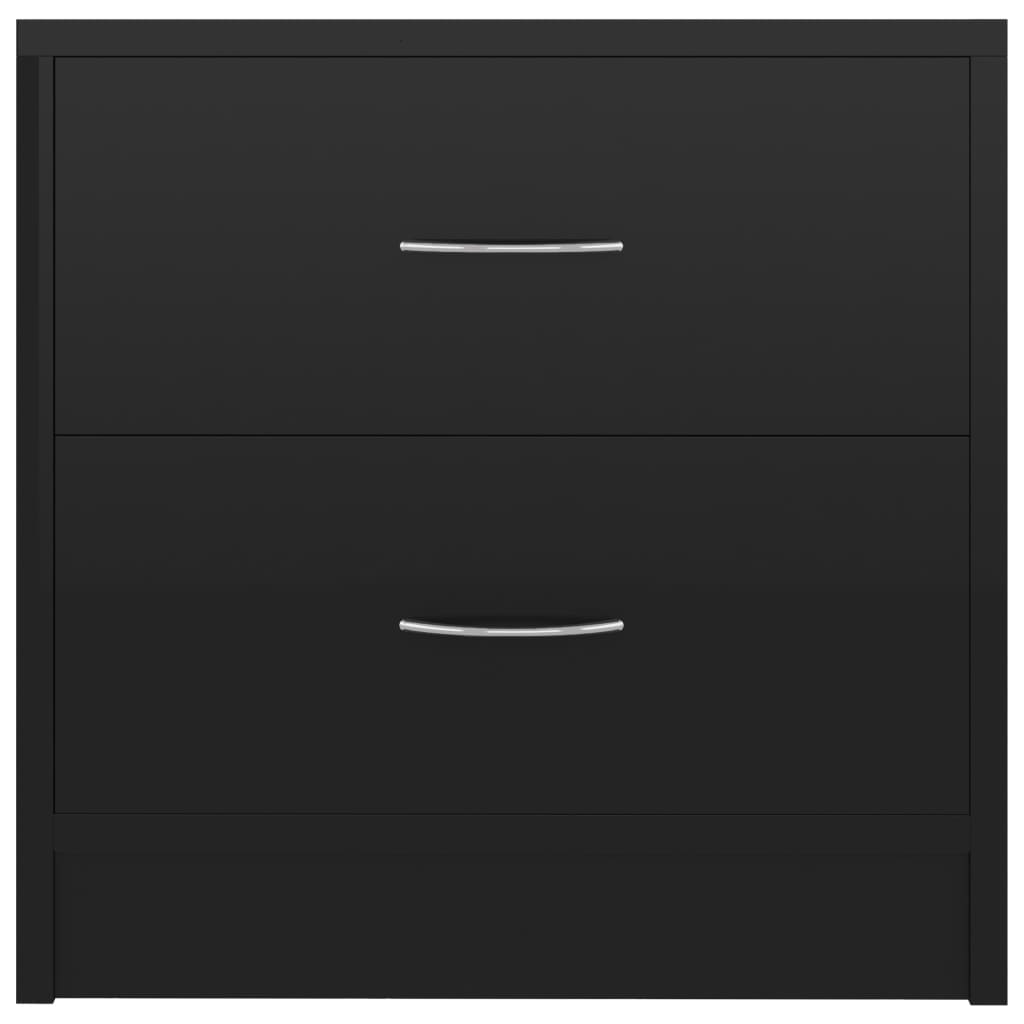 vidaXL Nočné stolíky 2 ks, lesklé čierne 40x30x40 cm, drevotrieska