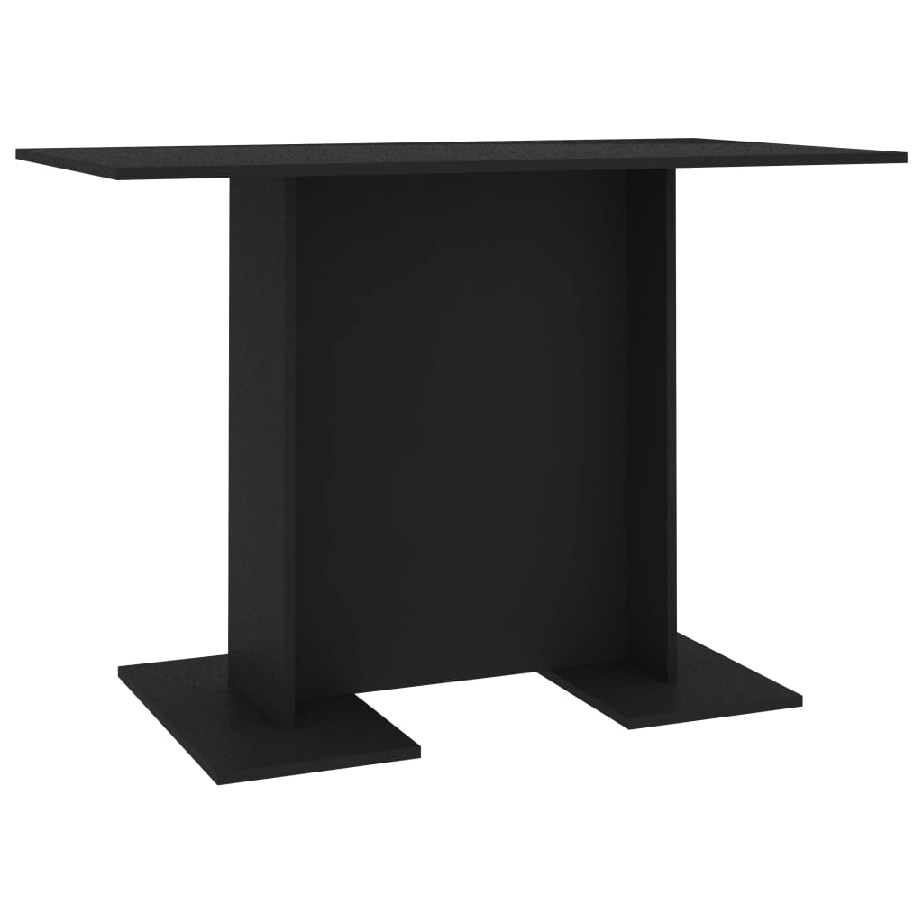 vidaXL Jedálenský stôl, čierny 110x60x75 cm, kompozitné drevo