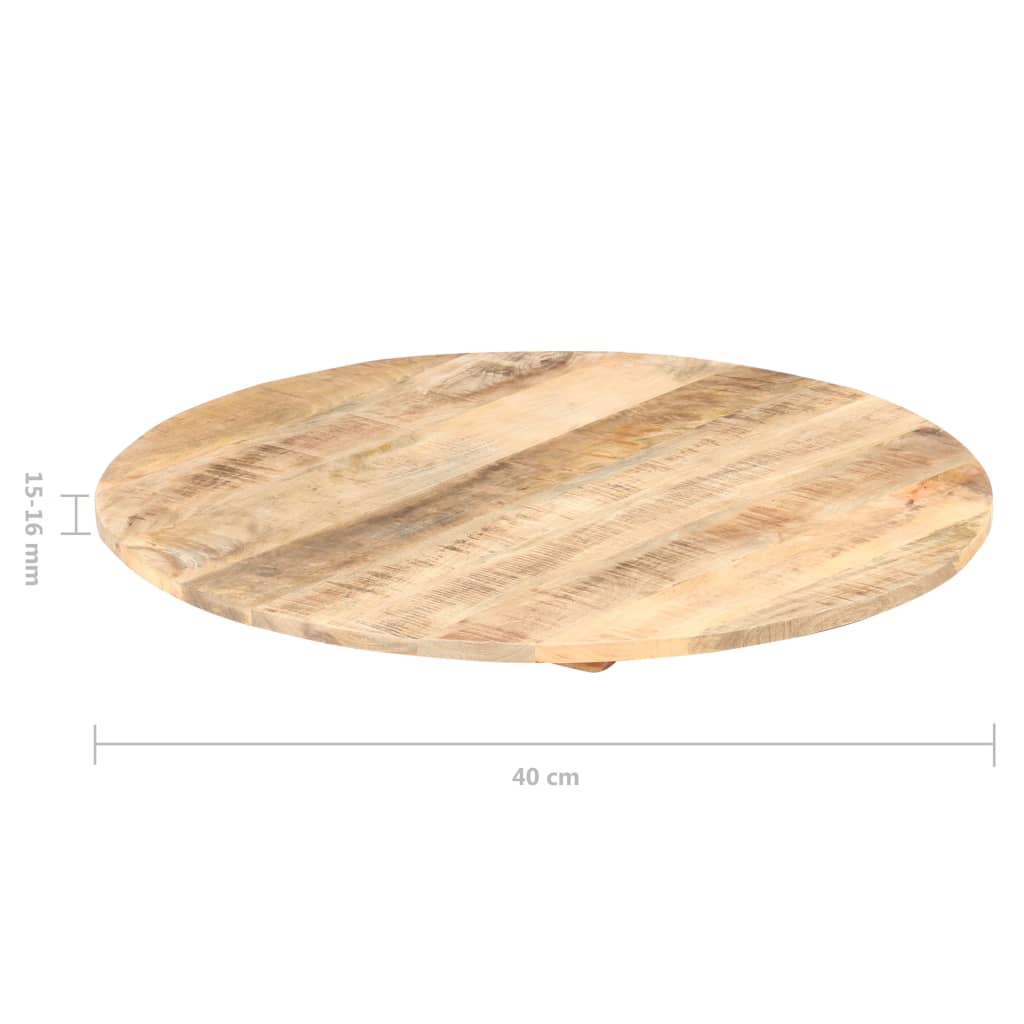 vidaXL Stolová doska, mangový masív, okrúhla 15-16 mm, 40 cm