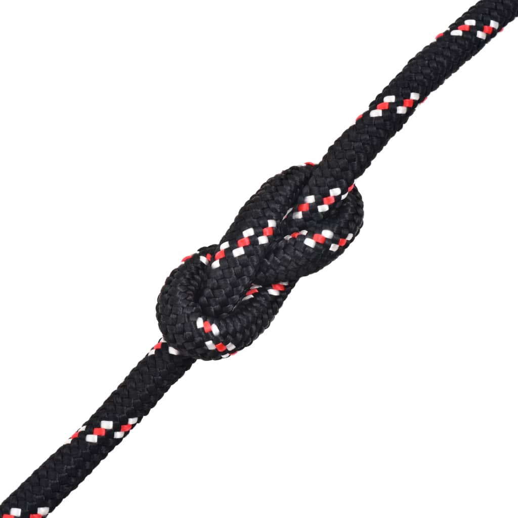 vidaXL Lodné polypropylénové lano 14 mm 250 m čierne