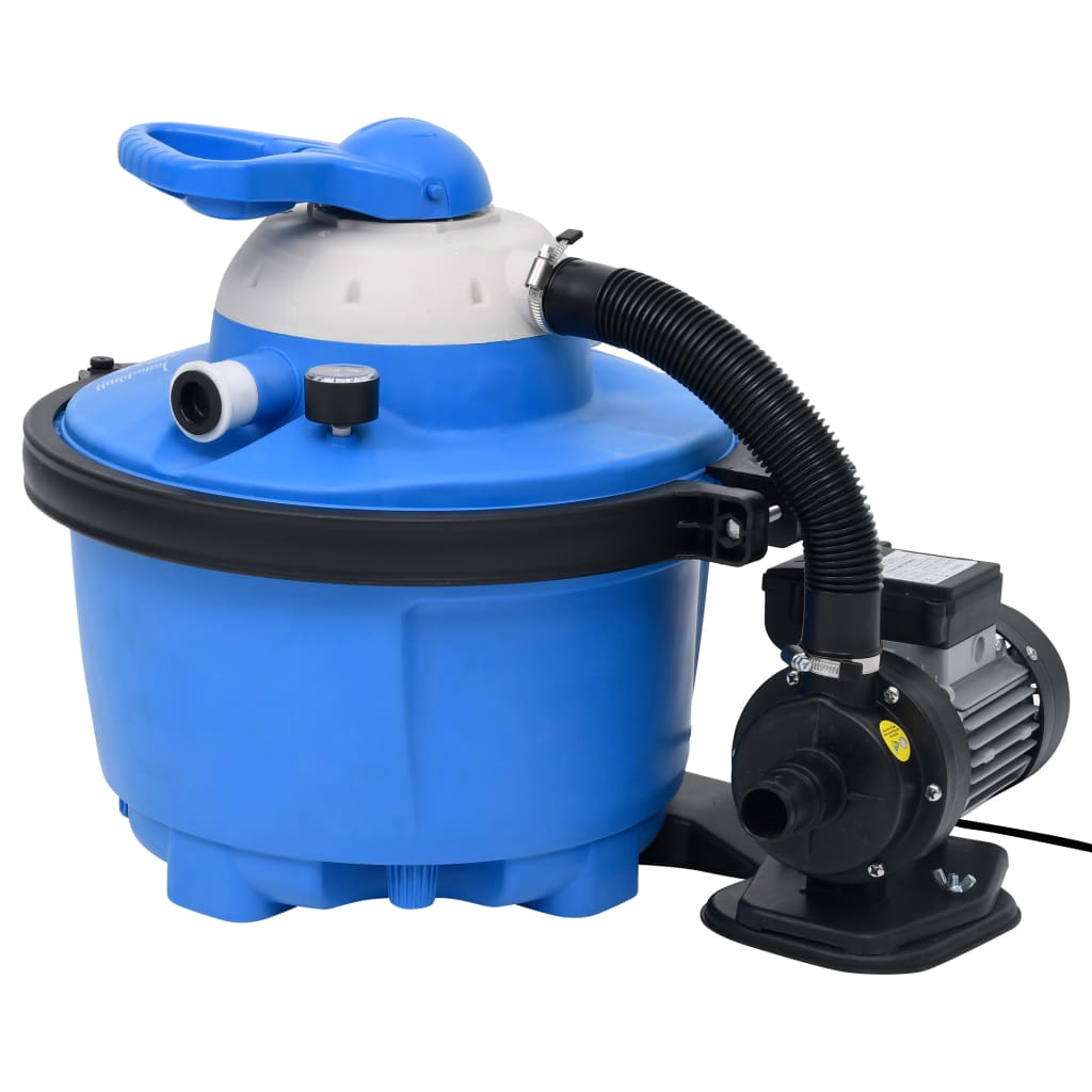 vidaXL Čerpadlo na pieskový filter modro-čierne 385x620x432 mm 200 W 25 l