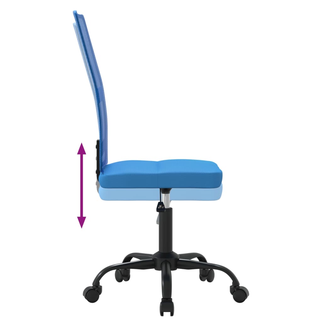 vidaXL Kancelárska stolička, nastaviteľná výška, modrá sieťovaná látka