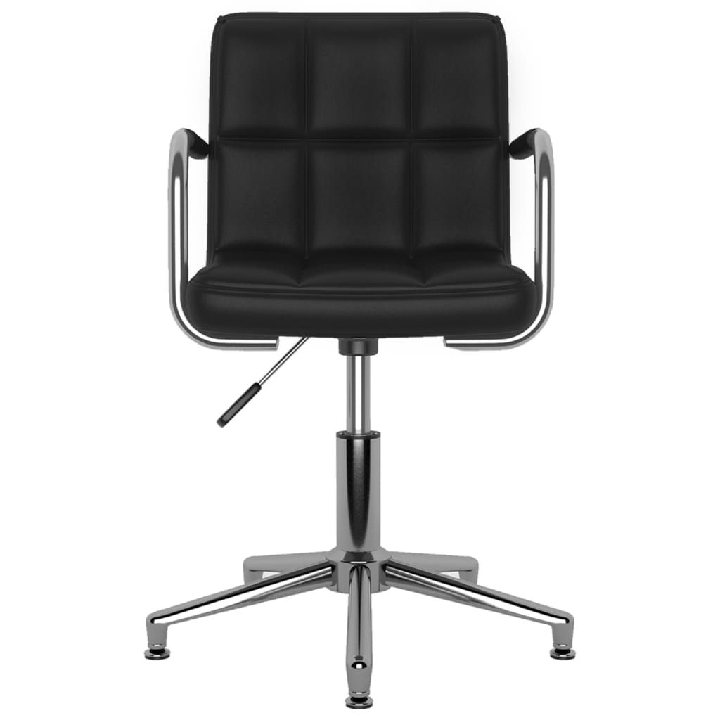 vidaXL Otočná kancelárska stolička čierna umelá koža